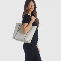 Aquatalia Handbags-Alessandria Tote Off White