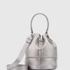Aquatalia Handbags-Bari Bucket Platinum