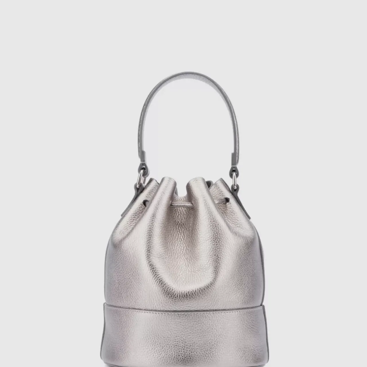 Aquatalia Handbags-Bari Bucket Platinum
