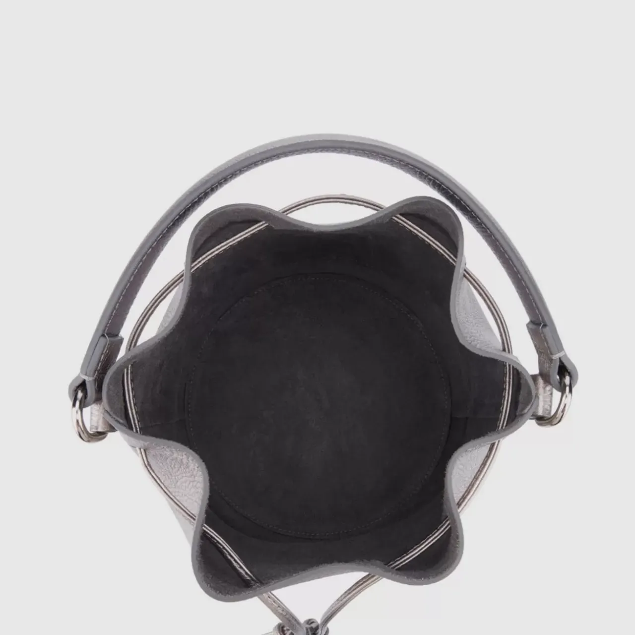 Aquatalia Handbags-Bari Bucket Platinum