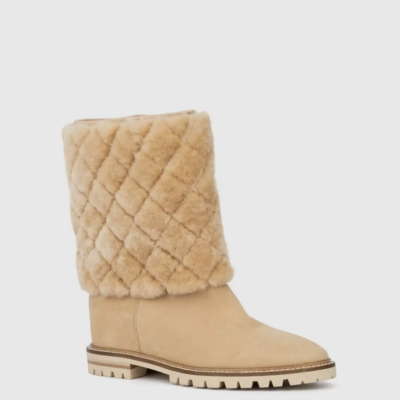 Aquatalia Boots-Casandra Beige