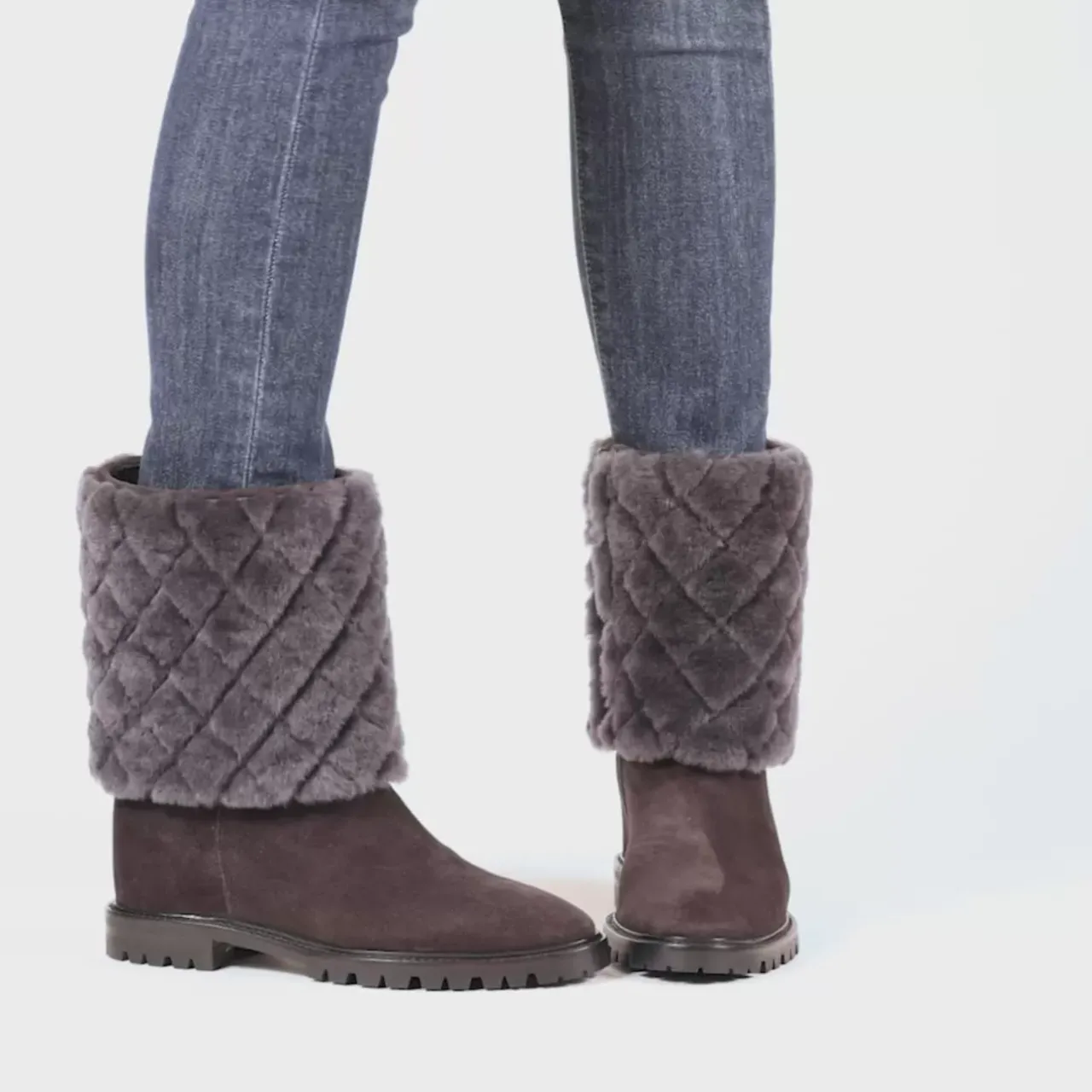 Aquatalia Boots-Casandra Dark Grey