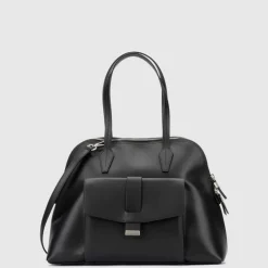 Aquatalia Handbags-Florence Top Handle Black