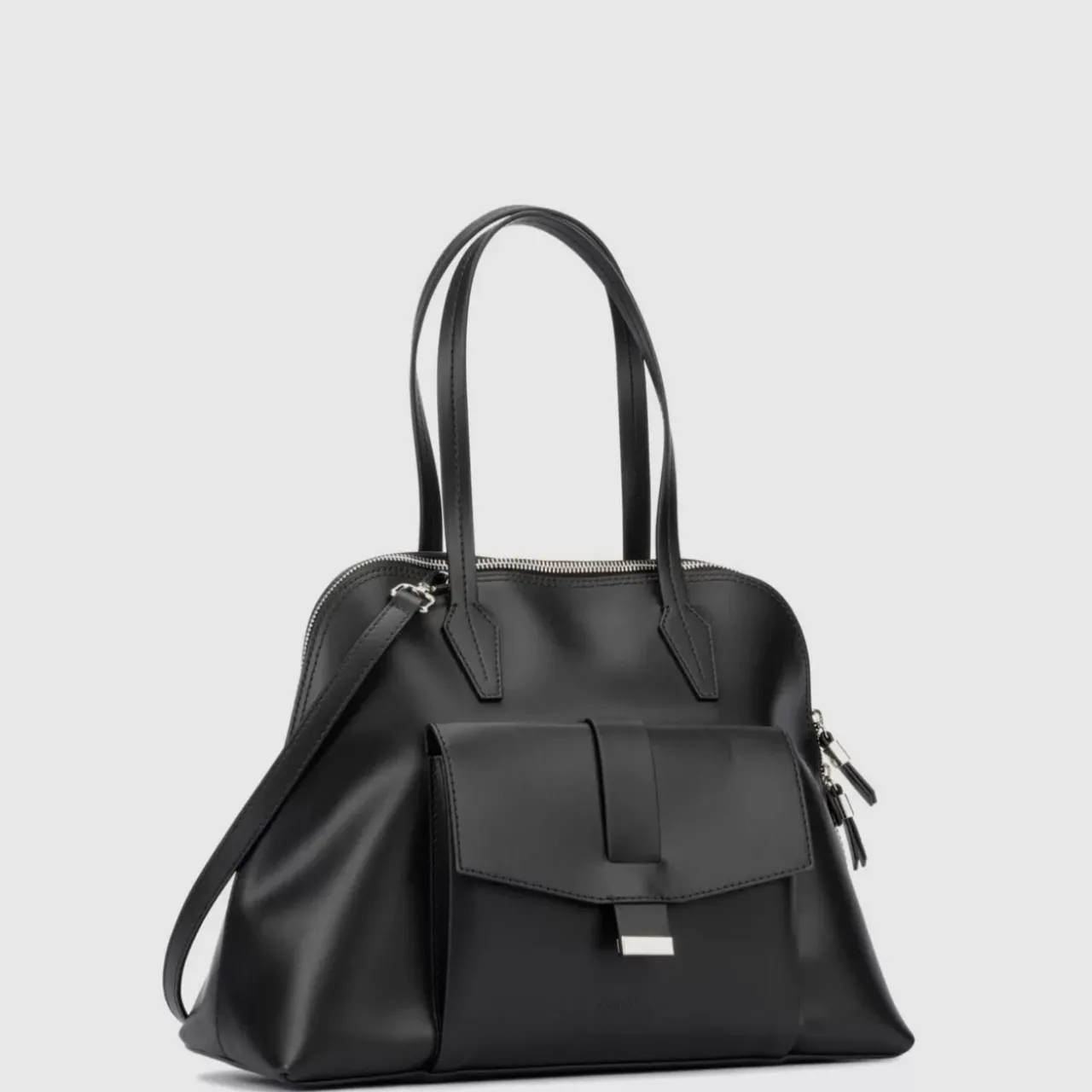 Aquatalia Handbags-Florence Top Handle Black