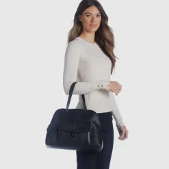 Aquatalia Handbags-Florence Top Handle Black