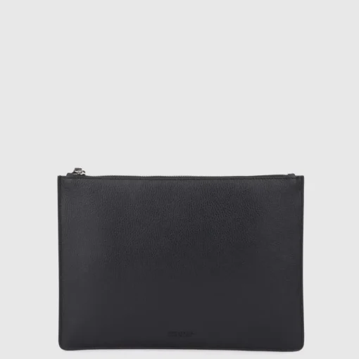 Aquatalia Handbags-Large Zip Pouch Black
