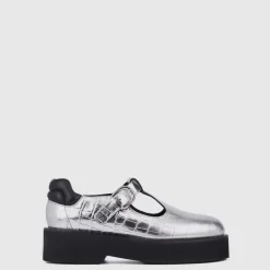 Aquatalia Flats-Malvina Silver/Black