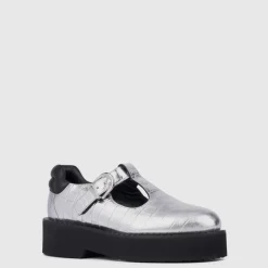 Aquatalia Flats-Malvina Silver/Black