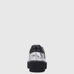 Aquatalia Flats-Malvina Silver/Black