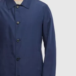 Aquatalia Outerwear-Merano Dark Navy/Tan