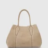 Aquatalia Handbags-Parma Carryall Light Taupe