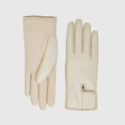 Aquatalia Gloves-Patent Leather Glove Taupe