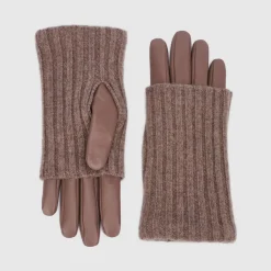 Aquatalia Gloves-Sweater Cuff Glove Taupe