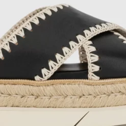 Aquatalia Sandals-Sylvie Black/Natural