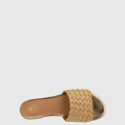 Aquatalia Sandals-Tatia Natural/Gold